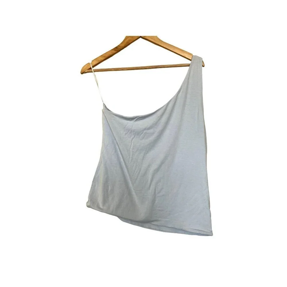NWT J.Crew One Shoulder Light Blue Top XL
